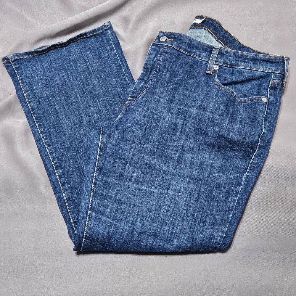 Levis 415 Relaxed Bootcut Jeans Womens 22W Medium Wash Denim Blue‎ Stretch